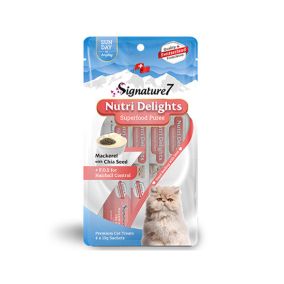 Signature7 Nutri Delights Mackerel with Chia Seed Puree Cat Treats - 60 g