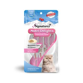 Signature7 Nutri Delights Whitemeat Tuna with Quinoa Puree  Cat Treats - 60 g