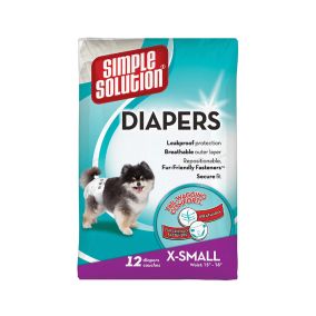 Simple Solution Disposable Dog Diapers, 12 pcs