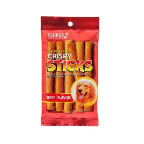 Sleeky Crispy Sticks Beef Flavor Dog Treats, 90g