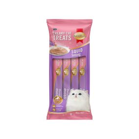 SmartHeart Creamy Squid Cat Treats - 4 x  15 g