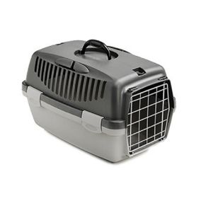 Stefanplast Gulliver 1 with Metal Door Pet Carrier, Grey - 48L x 32W x 31H cm 