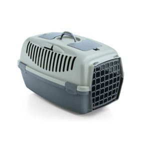 Stefanplast Gulliver 3 Plastic Door Pet Carrier - 61L x 40W x 38H cm - Steel Blue