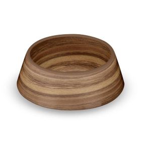 Tarhong Acacia Wood Melamine Pet Bowl, 7.8" x 7.8" x 2.5"