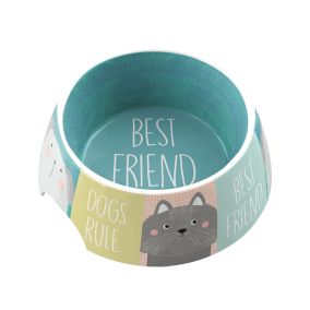 Tarhong Best Friends Forever Pet Bowl Medium, 7.1" X 7.1" X 2.8"