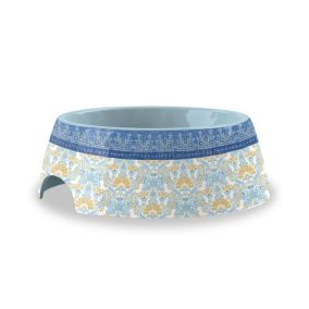 Tarhong Flower Fields Pet Bowl, Blue, Small, 6.3'' x 6.3'' x 2.4''