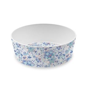 Tarhong Flower Fields Pet Bowl, Violet, Large, 7.0" x 7.0" x 2.5"