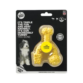 TastyBone Nylon Trio Bone Durable Small Dog Toy - Chicken