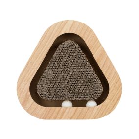 Trixie Scratching Cardboard with Balls, Catnip, 36 x 5 x 36/36 cm, Brown