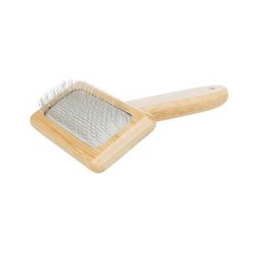 Trixie Soft Bamboo and Metal Pet Brush - Brown