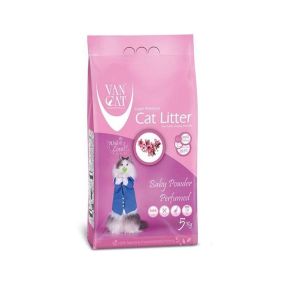 Van Cat White Bentonite Clumping Cat Litter Baby Powder