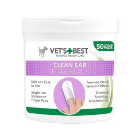 Vet’s Best Clean Ear Finger Pads For Dogs - 50 Pads