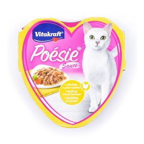 Vitakraft Poesie Sauce Chicken & Garden Vegetables Wet Cat Food - 85g - Pack of 12