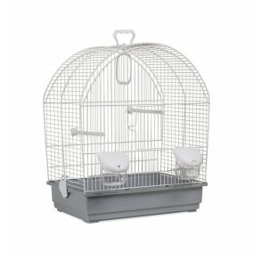 Voltrega 642B Birdcage for Small Birds, White - 25.5L x 41W x 48H cm