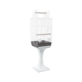 Voltrega 835 Parrot Cage Stand, White - 43.4L x 43.4W x 76.5H cm