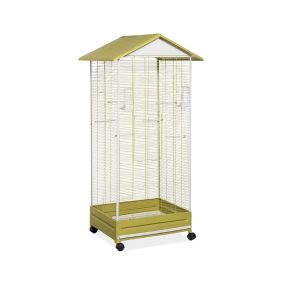 Voltrega Aviary Cage 430 Olive Cream, 54L x 64W x 157H cm