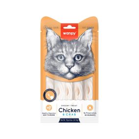 Wanpy Creamy Chicken and Crab Lickable Cat Treats - 5 x 14 g