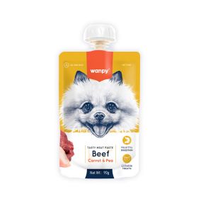 Wanpy Tasty Meat Paste Beef with Carrot and Pea Dog Treat - 90 g