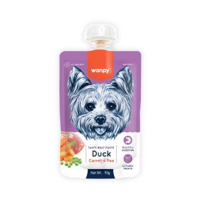 Wanpy Tasty Meat Paste Duck with Carrot and Pea Dog Treat - 90 g