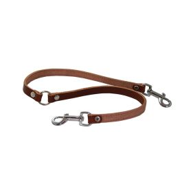 Weaver Pet Genuine Leather Double Dog Leash - 3/4 x 4 inch