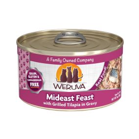 Weruva Mideast Feast with Grilled Tilapia in Gravy Canned Cat Food - 85 g - Pack of 24