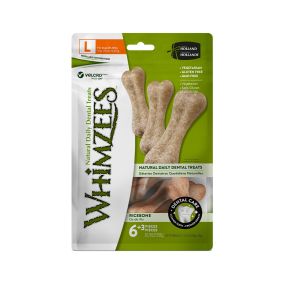 Whimzees Rice Bones Dental Dog Treats, Large, 9 Counts