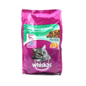 Whiskas Hairball Control with Chicken and Tuna Adult Dry Cat Food - 1.1 Kg