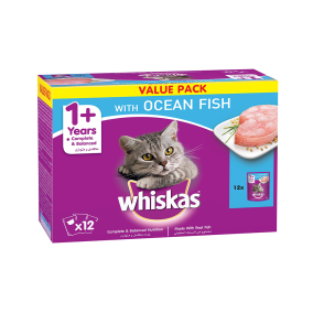 Whiskas Ocean Fish Value Pack Cat Food Pouch - 80 g - Pack of 12