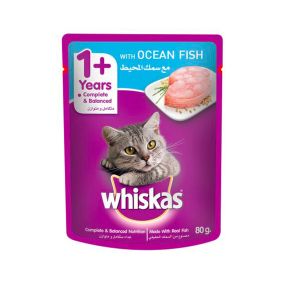 Whiskas Ocean Fish in Jelly Cat Food Pouch - 80 g