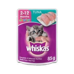 Whiskas Tuna In Jelly Junior Cat Food Pouch - 80 g - Pack of 4