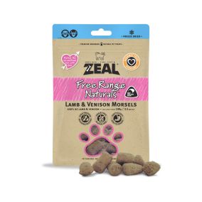 Zeal Free Range Naturals Dried Lamb and Venison Morsels Cat Treat - 100 g