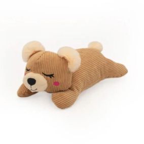 ZippyPaws Snoozies with Shhhqueaker Bear Dog Toy