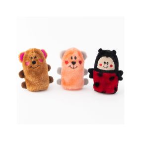 ZippyPaws Valentines Squeakie Buddies Plush Dog Toys – Pack of 3