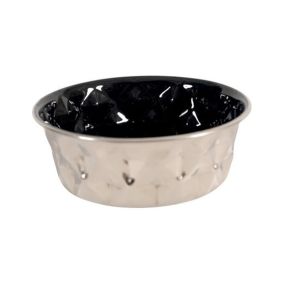 Zolux Diamonds Stainless Non-Slip Black Dog Bowls