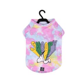 Zooz Pets Winter Snoopy Fly Pet T-Shirt - Tie Dye