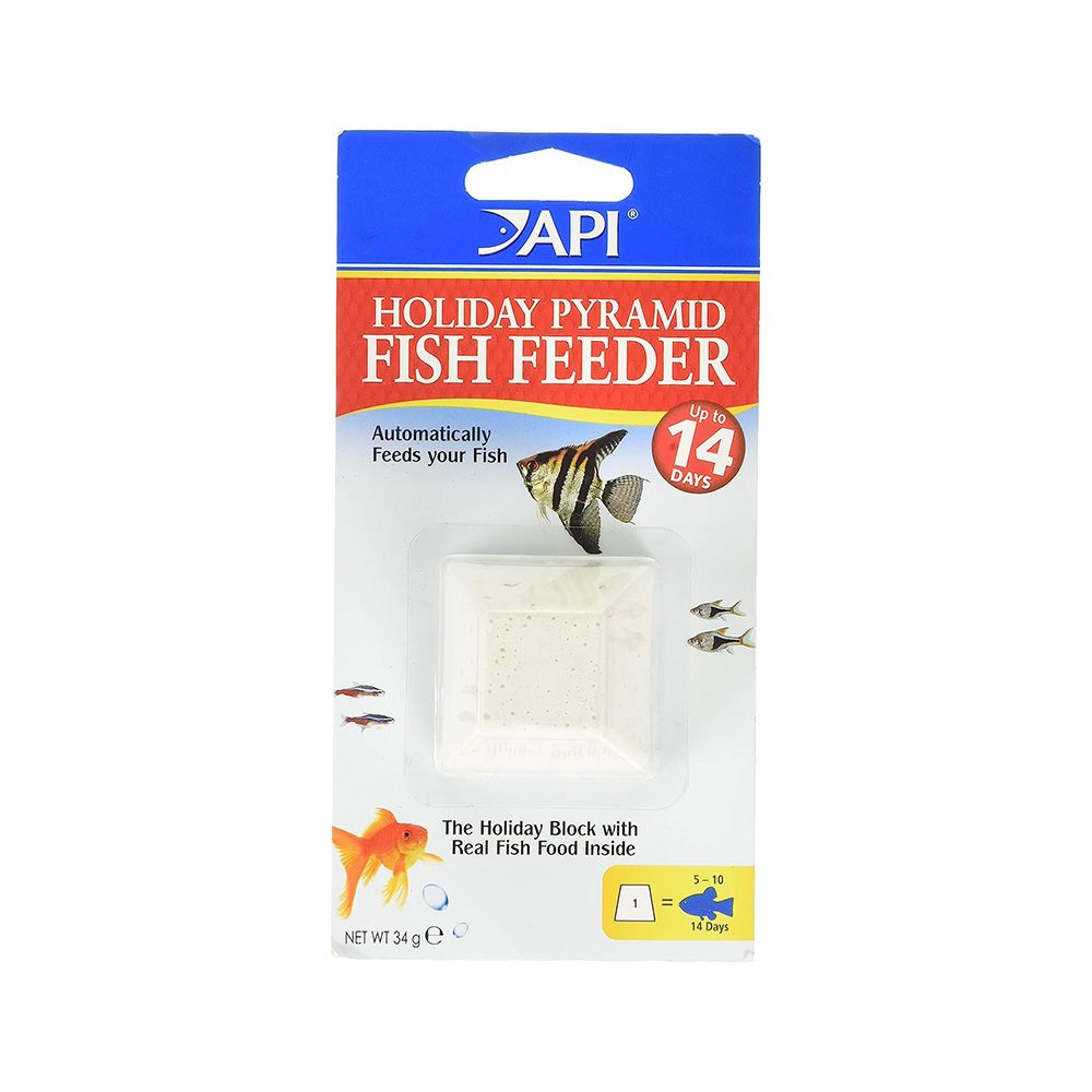 Vacation pyramid fish outlet feeder