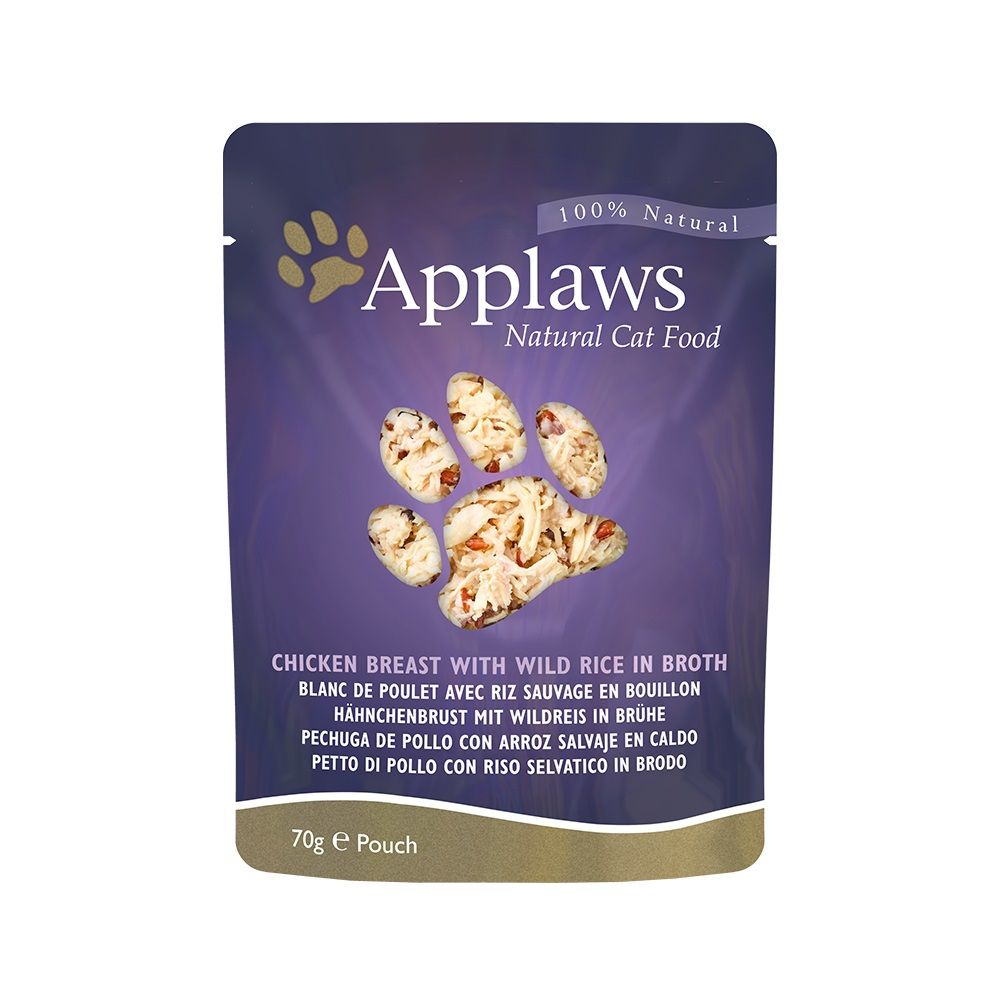 Applaws Chicken Breast with Wild Rice Cat Food Pouch 70g Pack of