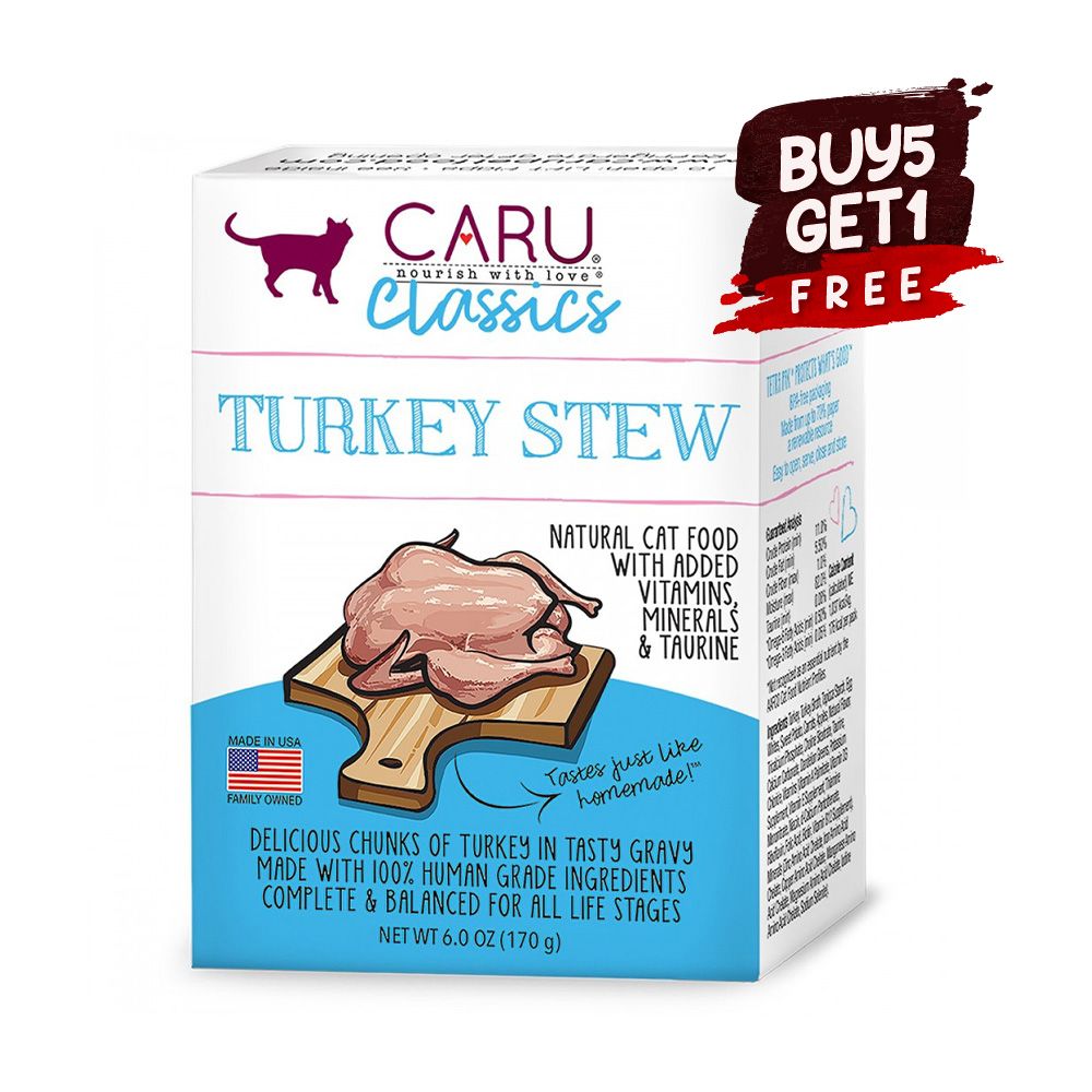 Caru Classics Natural Turkey Stew in Gravy Wet Cat Food 170 g