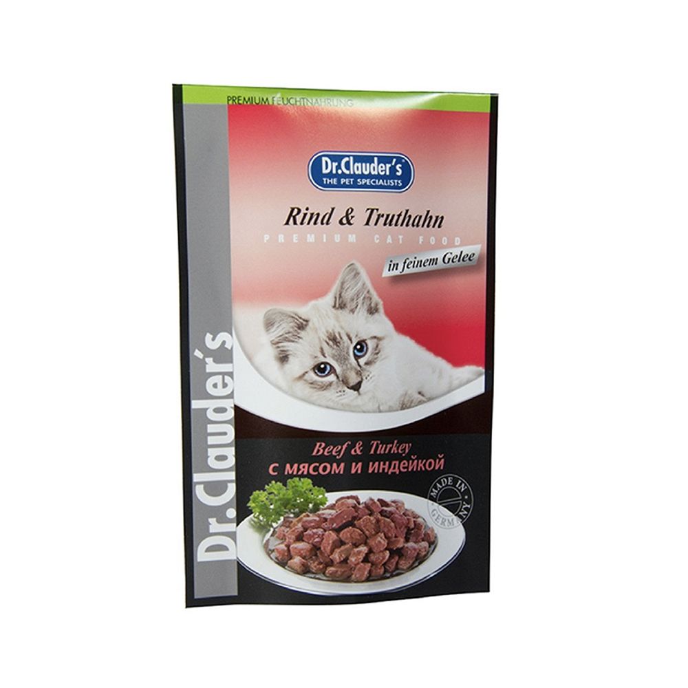 Dr.Clauder s High Premium Beef Turkey Wet Cat Food 100 g