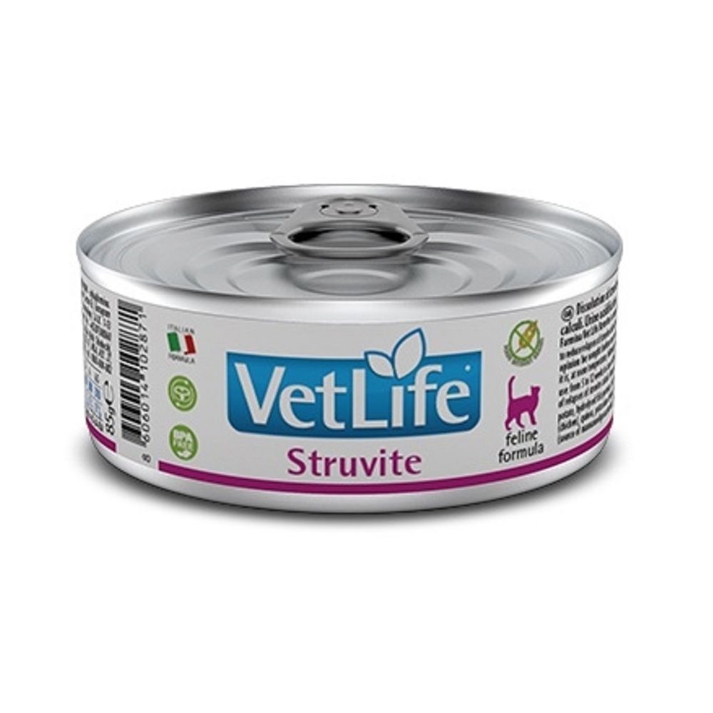 Farmina Vet Life Natural Diet Cat Struvite Wet Food 85g Pack of 12 Petzone Kuwait