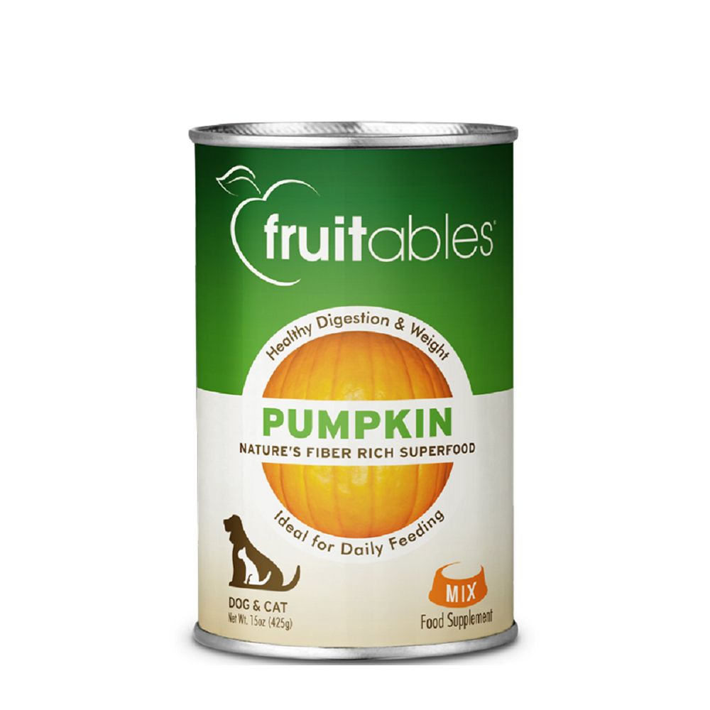 Fruitables Pumpkin Puree Digestive Supplement for Dogs Cats 425g Petzone KSA