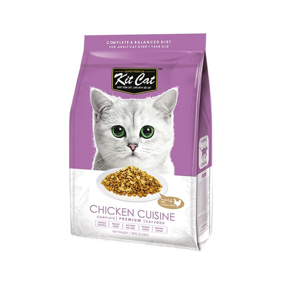 Kit Cat Chicken Cuisine Dry Cat Food 1.2 Kg Petzone Kuwait