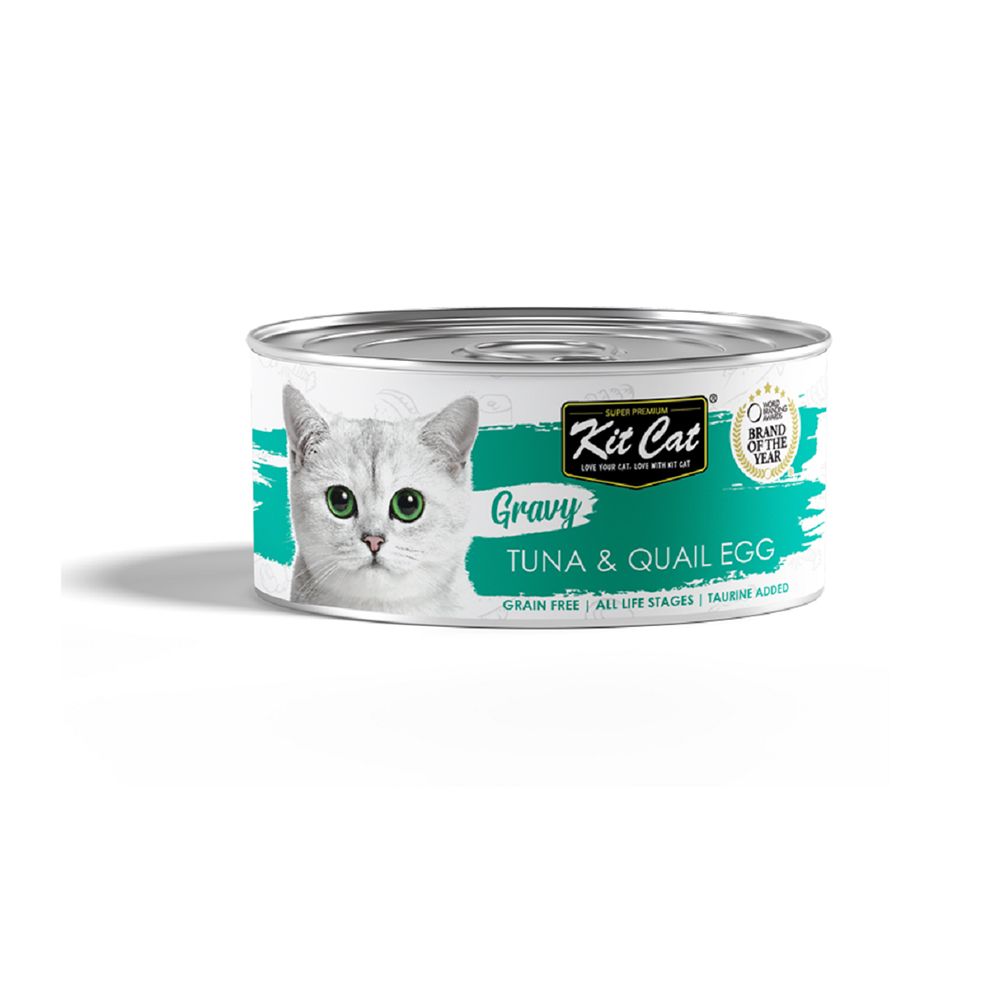 Kit Cat Gravy Tuna Quail Egg Wet Cat Food 70g Petzone KSA