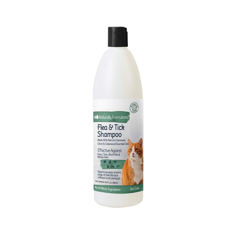 Miracle Care Natural Flea Shampoo For Cats 16.9oz Petzone Kuwait