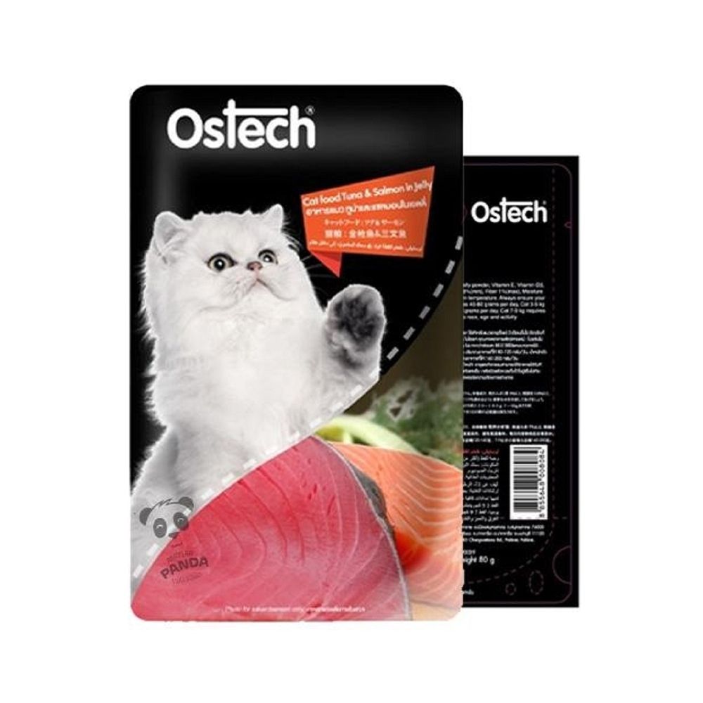 Ostech Tuna Salmon in Jelly Wet Cat Food 80g