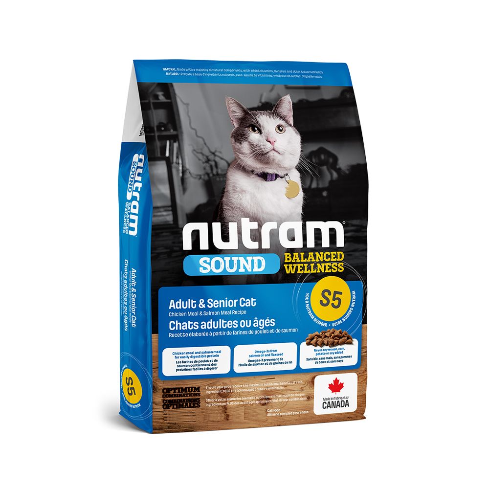 S5 Nutram Sound Balanced Wellness Adult Senior Cat Food