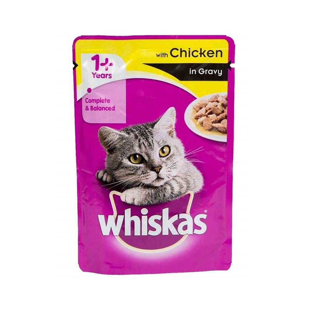 Whiskas Tender Bites Chicken in Gravy Adult Cat Food Pouch 80 g