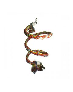 VanPet Spring Shaped Rope with Bell Bird Toy