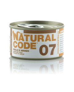 Natural Code 07 Chicken and Beef Wet Cat Food - 85 g