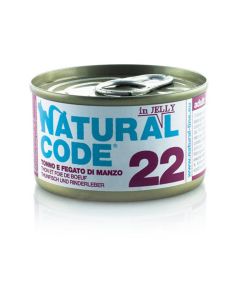 Natural Code 22 Tuna and Beef Liver in Jelly Wet Cat Food - 85 g